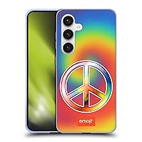 Head Case Designs Officially Licensed Emoji® Peace Sign Hippie Chic Soft Gel Case Compatible with Samsung Galaxy S24 5G