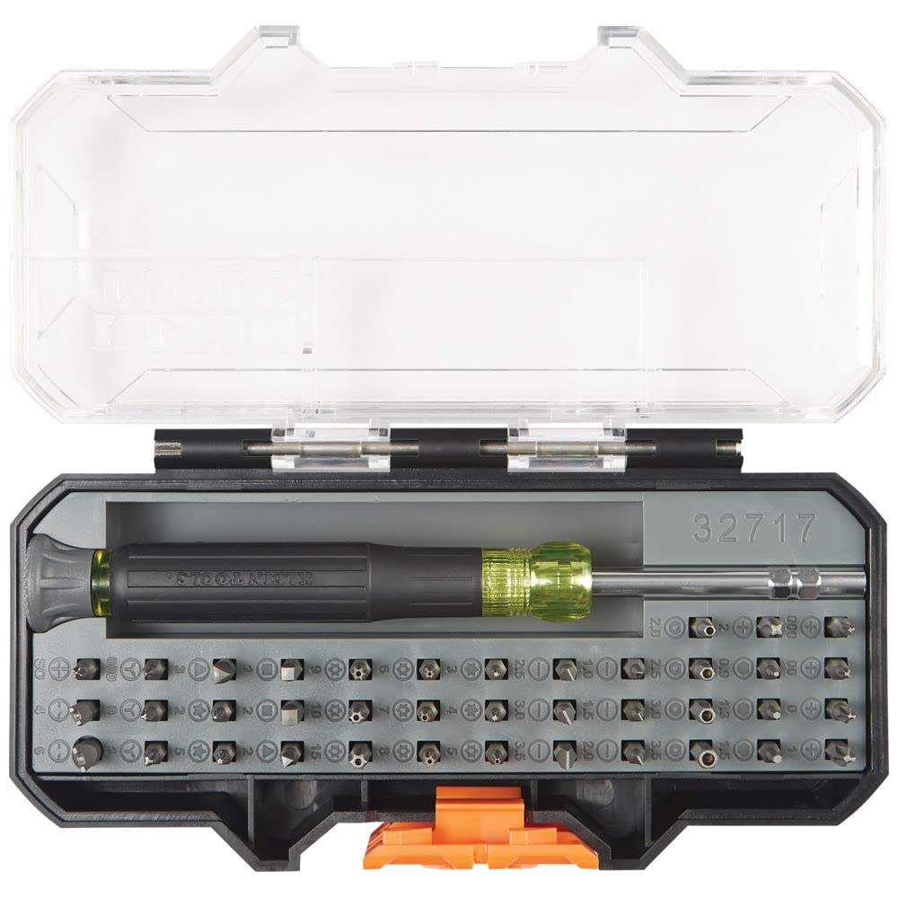 Klein Tools 32717 Precision Screwdriver Set with Case, All-in-One Multi-Function Repair Tool Kit Includes 39 Bits for Apple Products