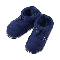 Fashion Winter Children Boots Children Ankle Boots Flat Bottom Non Slip Round Toe Solid Side Fashion Toddler Boots