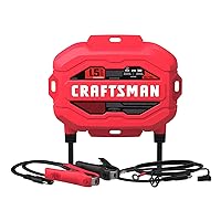 CRAFTSMAN CMXCESM259 1.5A 6V/12V Automotive Battery Charger and Maintainer – Ideal for Power Sport, Motorcycle, Car, and Boat Batteries
