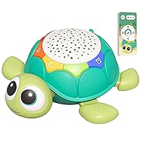 Projector Turtle Tummy Time Toys, Baby Toys 6-12 Months Funny Crawling Toys with Light & Sound Soothing Baby Musical Toys Educational Baby Crawling Toys for Toddler Boy Girl Sound Toys