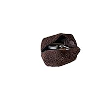 Boucle Cosmetics Toiletry Makeup Bag Large Aesthetic Makeup Travel Accessories Gift Idea (Chocolate Boucle)