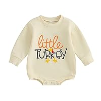 Baby Girl Boy Sweatshirt Romper Halloween Thanksgiving Christmas Outfit Long Sleeve Onesie Fall Winter Clothes