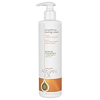 Argan Oil Smoothing Styling Cream, Helps Protect Hair Color, Eliminates Frizz, Hydrates, Adds Shine, Definition, and Texture for a Flexible Hold, 9.8 Ounces