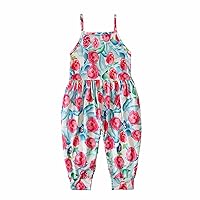 Girls Overalls Romper Outfit Sleeveless Rabbit Print Bell Bottom Jumpsuit Toddler Pant Clothes 3 6 Girl