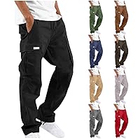 Cargo Pants for Men Stretch Pants Athletic Trousers Loose Casual Outdoor Lightweight Work Pants with Pockets