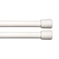 Adjustable Spring Tension Rod, White,18-28