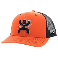 Arc Adjustable Snapback Mesh Back Trucker Hat (Orange/Black)