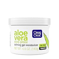 Aloe Vera Calming Gel Acne Facial Moisturizer for Acne-Prone & Sensitive Skin, Oil-Free Daily Moisturizing Gel, 4.9 Oz