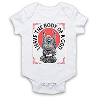 Unisex-Babys' Body of A God Buddha Baby Grow