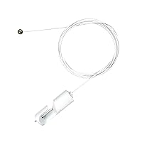 Fukui Metal Crafts Ball Type Mini Wire Freely Fit White x White Φ0.05 inch (1.2 mm) L = 3.2 ft (1.0 m) Picture Rail Hanging Hook Poster, Picture Frame, Picture, Wall Hanging Display WR-8-WW