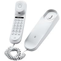Mini-Telefon, Festnetztelefon für Zuhause, schnurgebundenes Telefon, verwenden Sie HD-Anruf-IC-Chip, verwendet im Hotel, Büro, Bank-Call-Center (weiß)