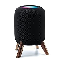 Real Wood Stand for Homepod 2nd gen (2023 Released), Wooden Holder with Metal Frame for Better Sound,Sturdy Stable Mount with Anti-Slip Protects Apple Home pod 2nd Smart Speaker (Walnut)