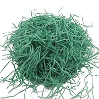 Green Crinkle Cut Paper Shred for Packing Filler Gift Wrap Basket Crinkle Raffia Paper for Packaging 3.5 OZ