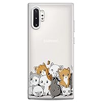 Case Compatible with Samsung S24 S23 S22 Plus S21 FE Ultra S20+ S10 Note 20 S10e S9 Girl Kawaii Animal Kids Print Adorable Clear Cute Kitten Themed Cats Flexible Silicone Slim fit Design Cute