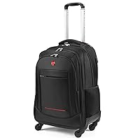 StarCloud 4-Wheel Checked Rolling Backpack 65L (25x16x10in): Extra-Large Roller Travel Laptop Backpack for Business, Water-Resistant Luggage, Backpack with Wheels for Travel and Commuting