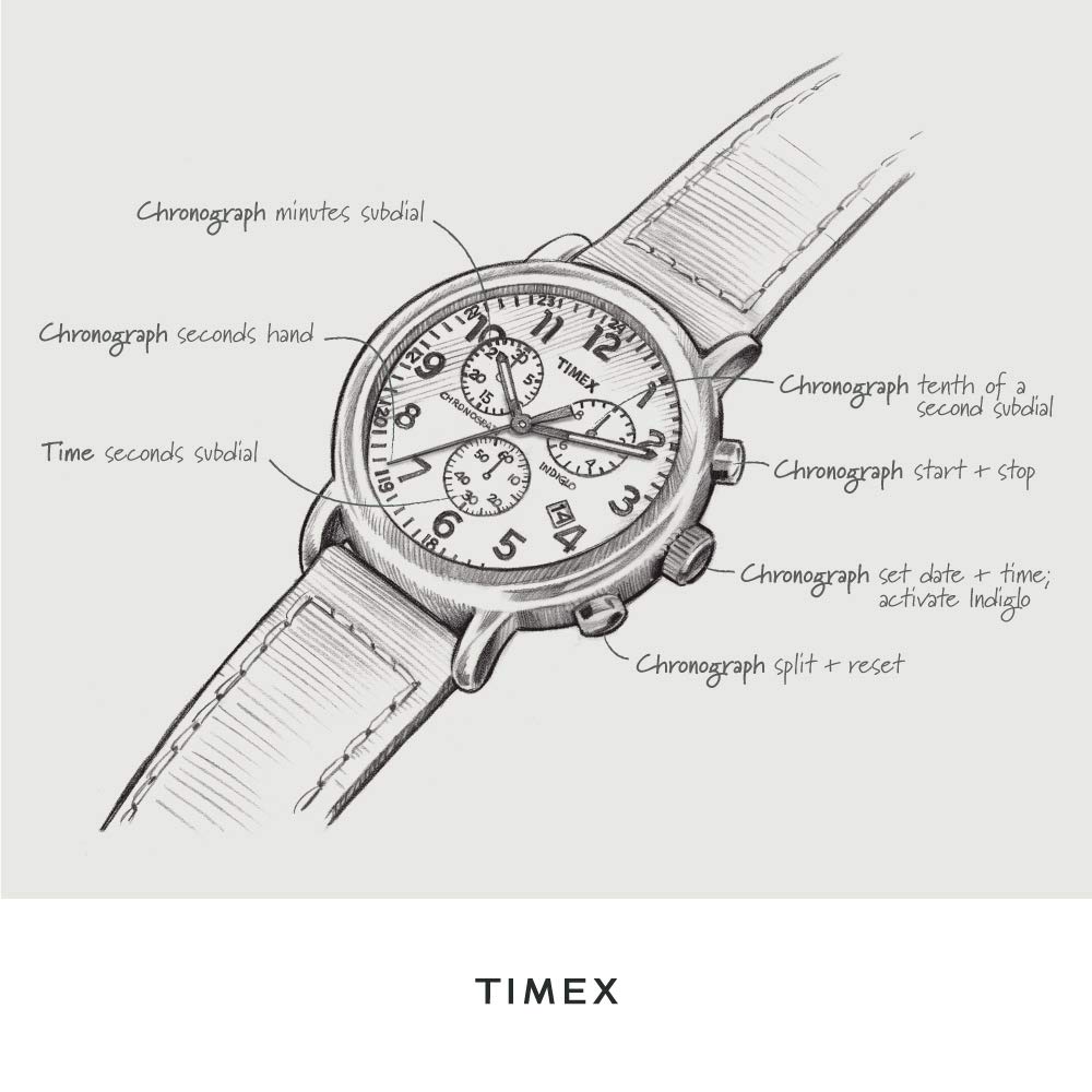 Timex TWG012800QM Unisex Weekender Chrono Tan Leather Strap Watch Gift Set + Navy Nylon Strap
