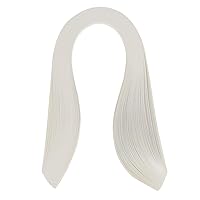 600 Stripes DIY Quilling Quilling Paper, DIY Quilling Paper Paper Strips 3mm Width Pure Color Origami Paper Hand Craft Decoration (Ivory White)
