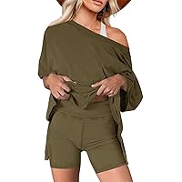 Two Piece Summer Sets for Women 2023 Trendy Matching Sets Workout Vacation Outfits 2 Piece Short Sets
