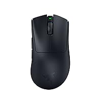 Razer DeathAdder V3 Pro Wireless Gaming Mouse: 63g Ultra Lightweight - Fast Optical Switches Gen-3 - HyperSpeed Wireless - 5 Programmable Buttons - 90 Hr Battery - Black (Renewed)