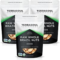 Organic Brazil Nuts 3lb Bundle (3-1lb Resealable Packages)