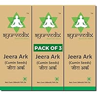 Jeera Ark | All Natural Cumin Water Distillate Packed with Antioxidants, Improves Digestion, Increases Metabolism & Fat Burning, Weight Management for Men and Women | 600 ML (200 ML x 3)