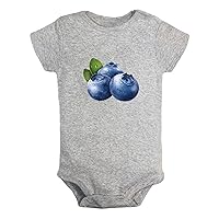 Fruit Blueberries Image Print Rompers Newborn Baby Bodysuits Infant Jumpsuits Novelty Outfits Clothes