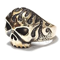 Best Save Price Sale Skull Harley Ring Skull Fire Head Hollow Eye Brass SZ 6-15 US