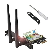 Ubit WiFi 6E AX210 PCIE WiFi Card extends to 6GHz (6GHz/5GHz/2.4GHz), up to 5400Mbps, BT5.2, OFDMA, MU-MIMO, Ultra-Low Latency, Win 10/11 64bit Support only