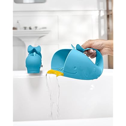 Skip Hop Baby Bath Rinse Cup, Moby Tear-free Waterfall Rinser, Blue