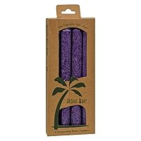 Aloha Bay Palm Tapers Violet, 4 Count