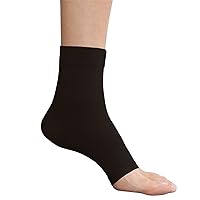 Therafirm Moderate 20-30mmHg Support Open Toe Anklet - Large - Black
