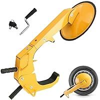 DASBET Wheel Lock Clamp Boot Heavy Duty Auto Anti-Theft Tire Claw Parking Boot Lock with Key and Crank Adjustable Tire Lock for Car Truck RV ATV (1 Pack)