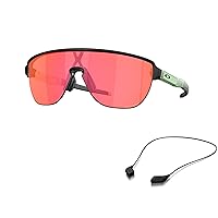 Oakley Sunglasses Bundle: OO 9248 924807 Corridor Matte Black Prizm Tra Accessory Shiny Black leash kit