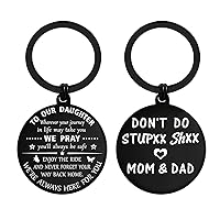 Daughter Gifts from Mom Dad, Daughter Keychain for Teen Girls, Gag Birthday Gift Ideas, Christmas