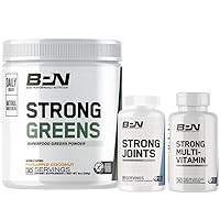 BPN Strong Greens Superfood Powder, Strong Joints & Strong Multi-Vitamin Bundle