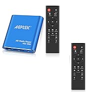 HDMI Media Player with One More Remote Control, Blue Mini 1080p Full-HD Ultra HDMI MP4 Player for -MKV/RM/ MP4 / AVI etc- HDD USB Flash Drive/HDD and SD Card