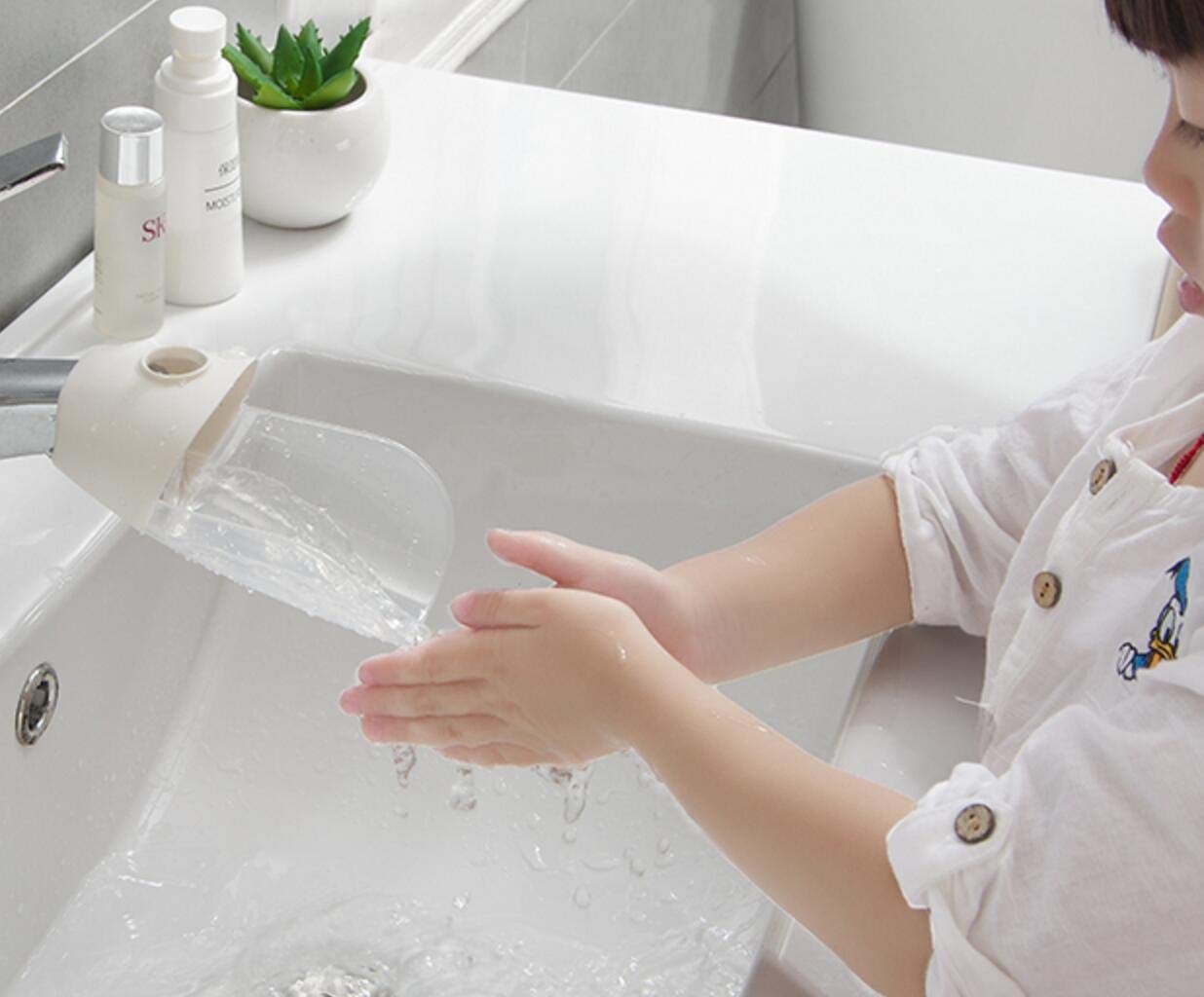 Faucet Extension wash Sink Drain Extender Child wash Assistant Booster Infant