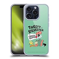 Head Case Designs Officially Licensed Looney Tunes Tweety and Sylvester The Cat Season Soft Gel Case Compatible with Apple iPhone 15 Pro and Compatible with MagSafe Accessories