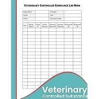 Veterinary Controlled Substance Log Book: Ensuring Regulatory Compliance in Veterinary Practice: Controlled Drug Record Book for Patient Medication Usage| Large Log book A4