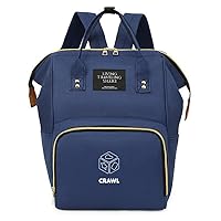 CRAWL Diaper Backpack, Bag, Waterproof Backpack, Back Pack, Red, Blue, Pink, Multicolored, Backpack (Blue)