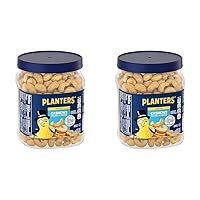 PLANTERS Salted Cashew Halves & Pieces, Party Snacks, Plant-Based Protein, 1LB 10oz Canister (Pack of 2)