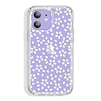 for iPhone 12 Case and iPhone 12 Pro Case Clear 6.1 Inch with Pattern Design, Protective Slim TPU Cover with Shockproof Bumper for Women and Girls (Tiny Polka Dots)