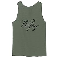 VICES AND VIRTUES Letter Printed Wifey Couple Wedding Hubby Matching Bride Men's Tank Top