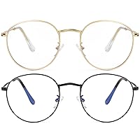 Blue Light Blocking Glasses for Women Men Retro Round Clear Lens Eyeglasses