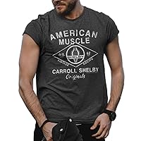 Carroll Shelby Vintage Racing Cobra American Muscle Sports Race Car Adult T-Shirt Graphic Tee