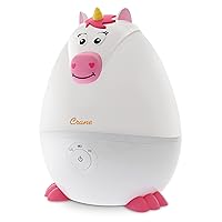 Crane Adorables Ultrasonic Mini Humidifiers for Bedroom and Baby Nursery, Half Gallon Cool Mist Air Humidifier for Large Room or Kid's Room, Humidifier Filters Optional, Unicorn