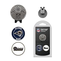 Team Golf NFL Golf Cap Clip with 2 Removable Double-Sided Enamel Magnetic Ball Markers, Attaches Easily to Hats