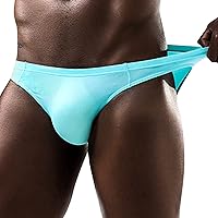 Men Comfortable Cotton Swim Briefs Sexy Retro Bikini Solid Color Support Low Rise Quick Dry Stretch Shorts Underwear