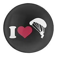 I Love Parachute Jumping Glass Fridge Sticker Refrigerator Fridge Decoration Message Post Suitable for Lockers Refrigerators 1 PCS